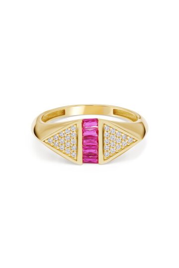 Baget Taşlı Yakut Yüzük - 2