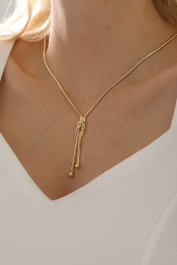 Balık Sırtı Aşk Düğümü Kolye - 2