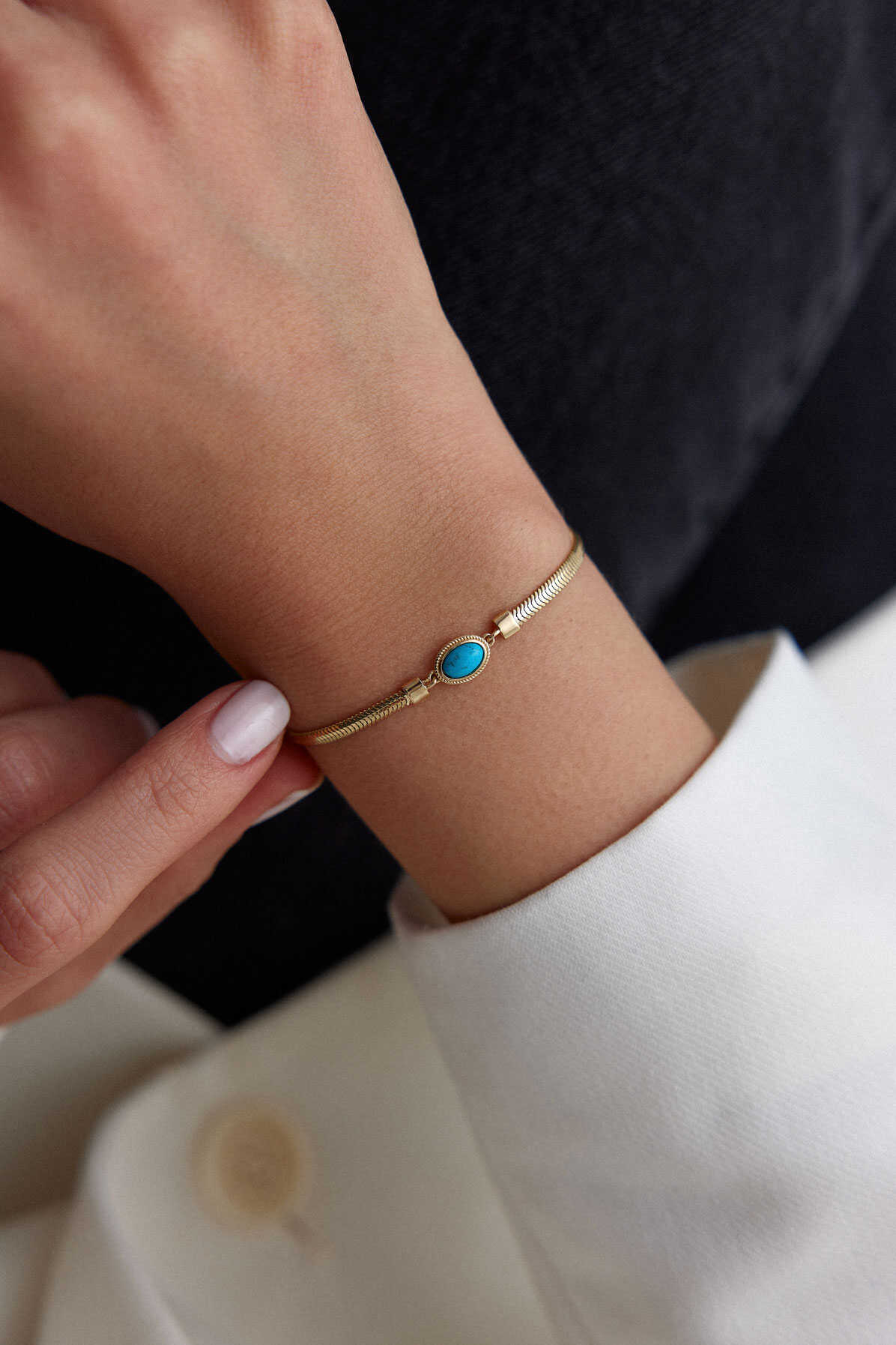 Balık Sırtı Firuze Bileklik - Yavuz Kuyumculuk (2)