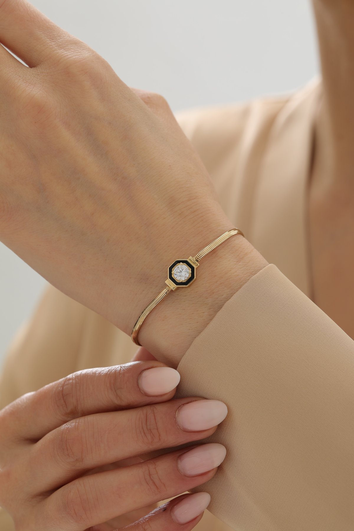 Balık Sırtı Mineli Baget Bileklik - Yavuz Kuyumculuk (1)