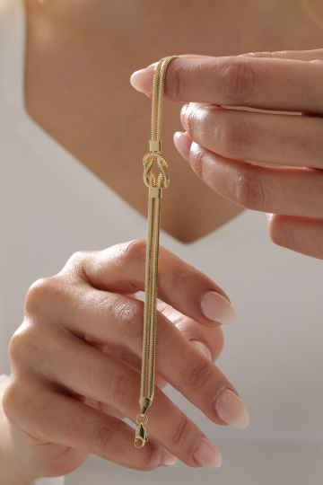 Balık Sırtı Zincir Aşk Düğümü Bileklik - 3