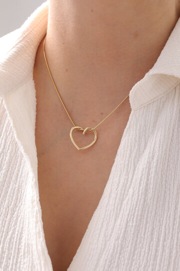 Balık Sırtı Zincir Aşk Düğümü Kolye - 3