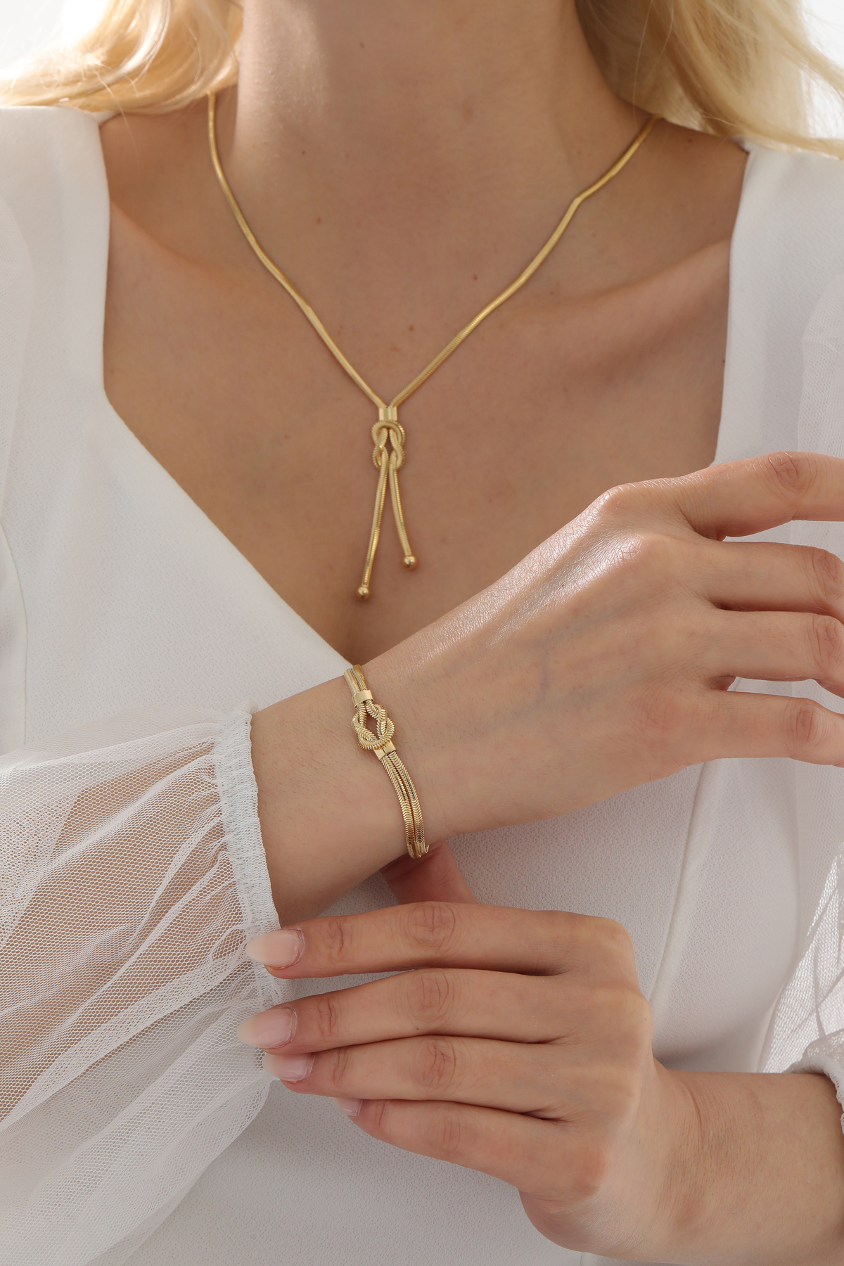 Balık Sırtı Zincir Aşk Düğümü Kombin - Yavuz Kuyumculuk