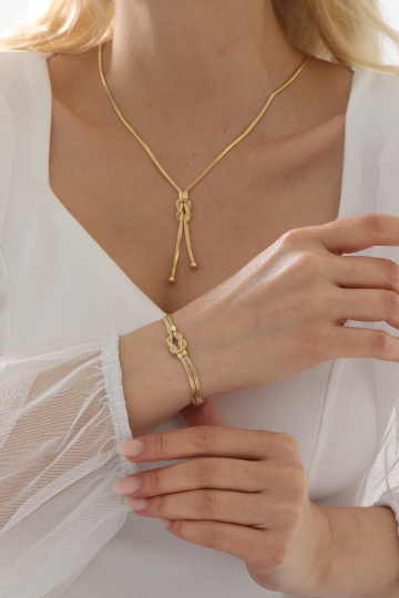 Balık Sırtı Zincir Aşk Düğümü Kombin - 1