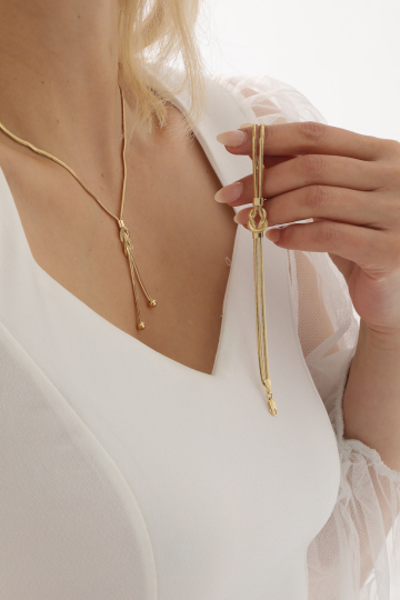 Balık Sırtı Zincir Aşk Düğümü Kombin - 2