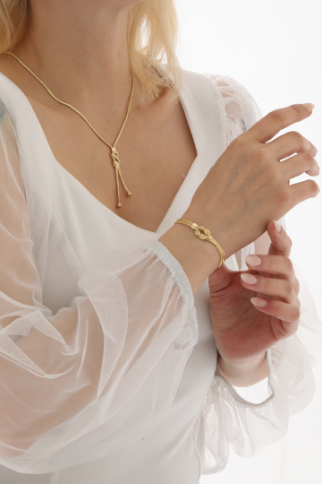 Balık Sırtı Zincir Aşk Düğümü Kombin - 3