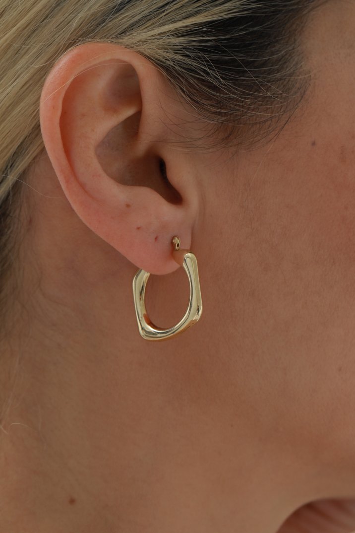 Balon Kare Halka Küpe - Yavuz Kuyumculuk (1)