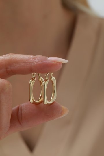 Balon Kare Halka Küpe - 4