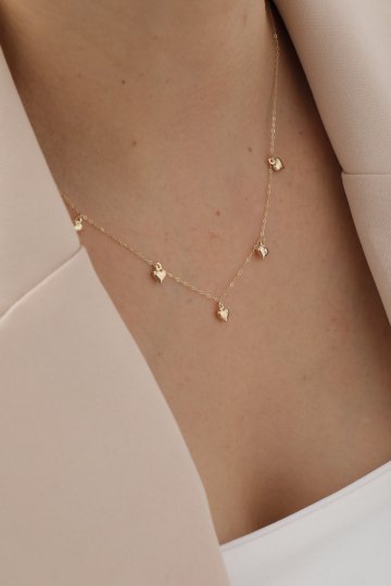 Beşli Kalp Kolye - 1