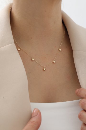 Beşli Kalp Kolye - 3