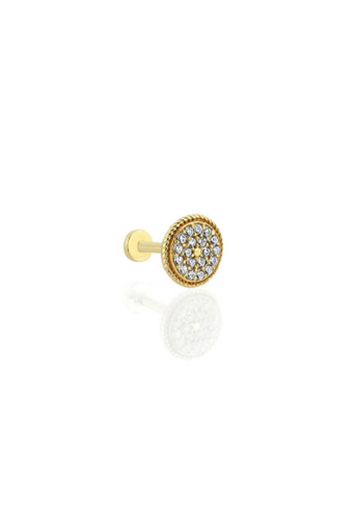Burgu Çerçeveli Taşlı Tragus Piercing - Yavuz Kuyumculuk (1)