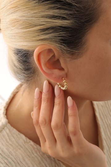 Büyük Toplu Halka Küpe - 1