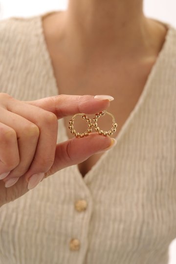 Büyük Toplu Halka Küpe - 3