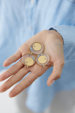 Çerçeveli Çeyrek Altınlı Kolye Ucu - 3