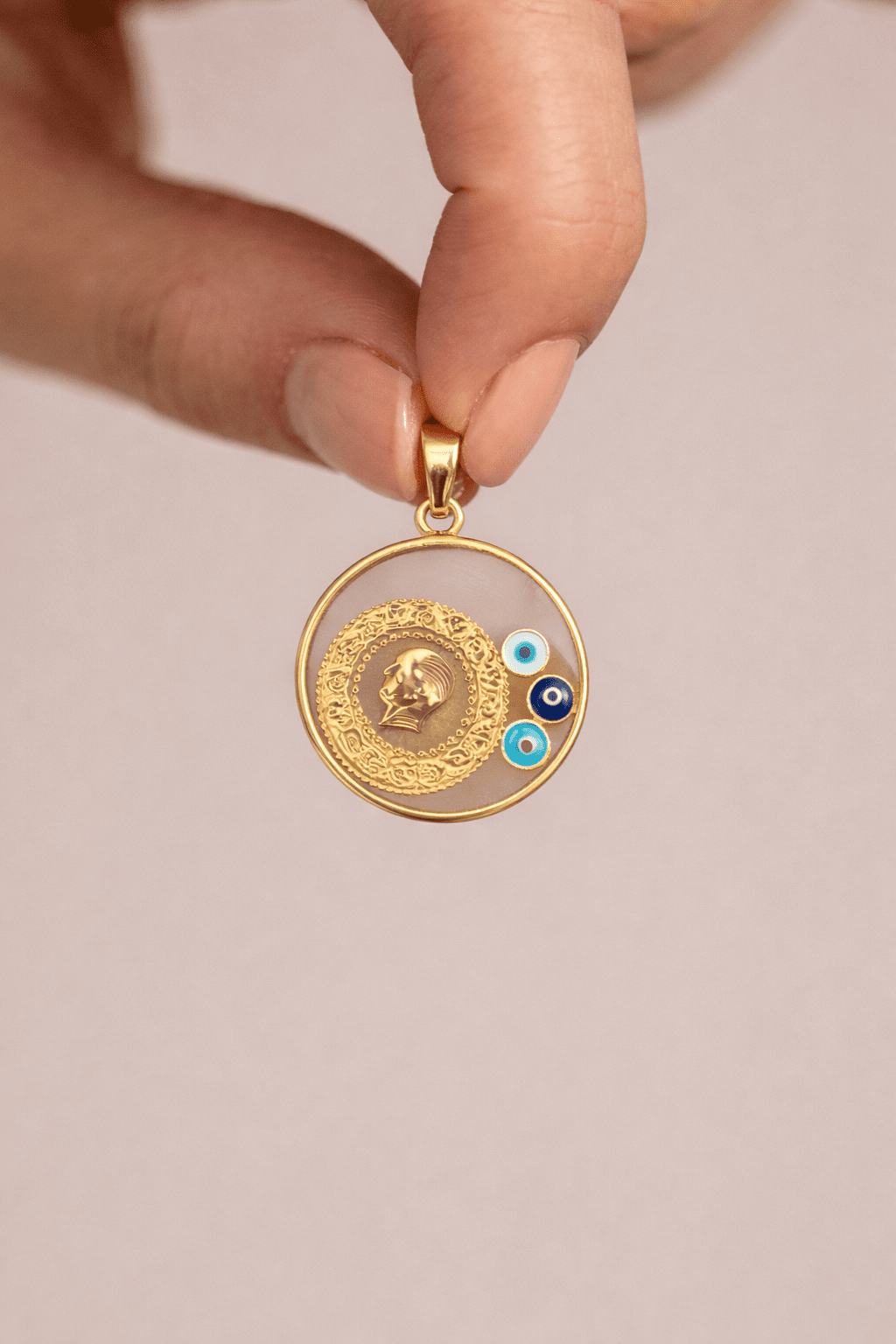 Çerçeveli Çeyrek Altınlı Kolye Ucu - Yavuz Kuyumculuk (1)