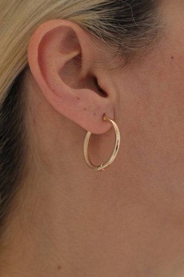 Çift Desen Halka Küpe - 3