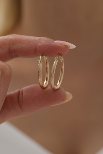 Çift Desen Halka Küpe - 4