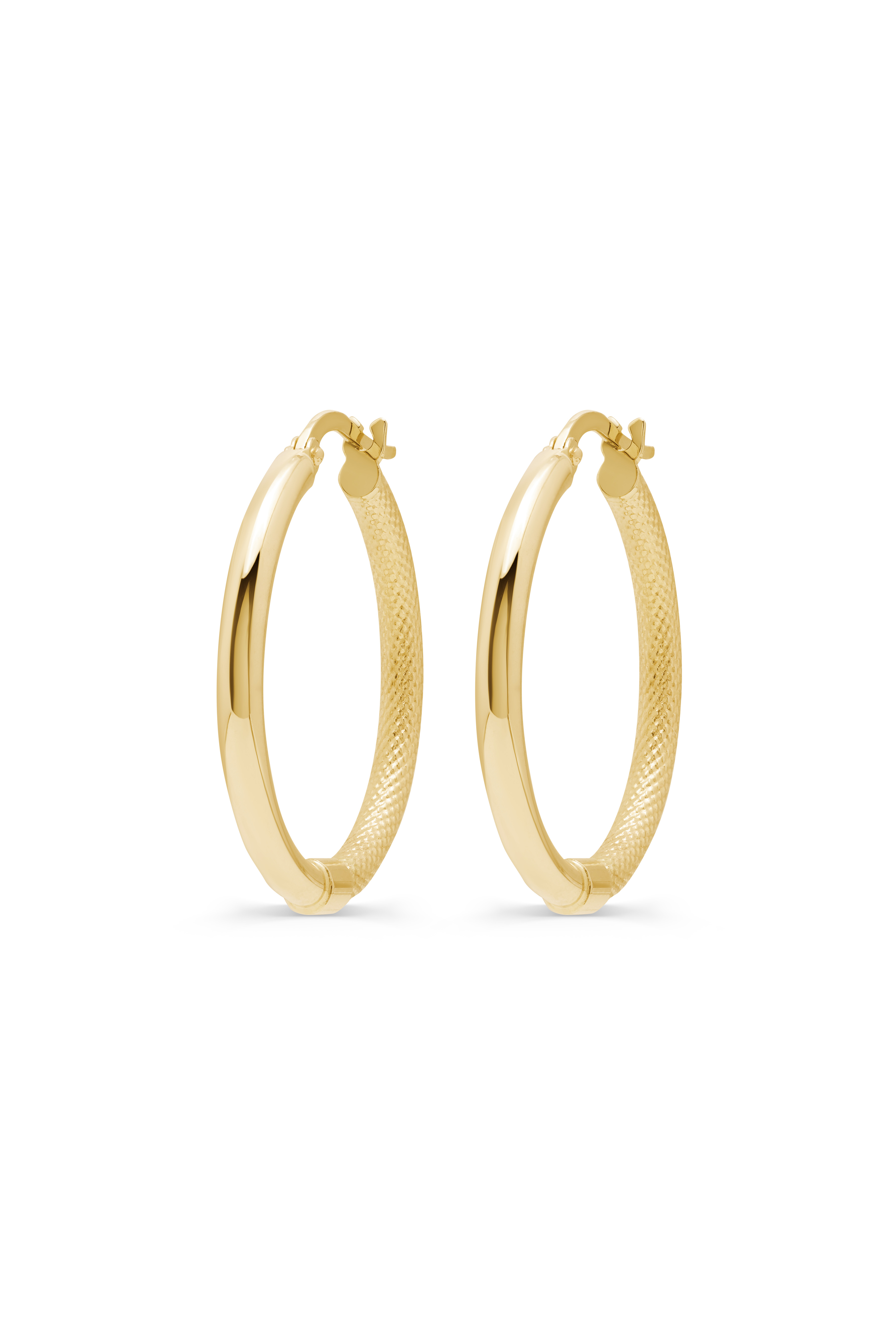 Çift Desen Halka Küpe - Yavuz Kuyumculuk (2)