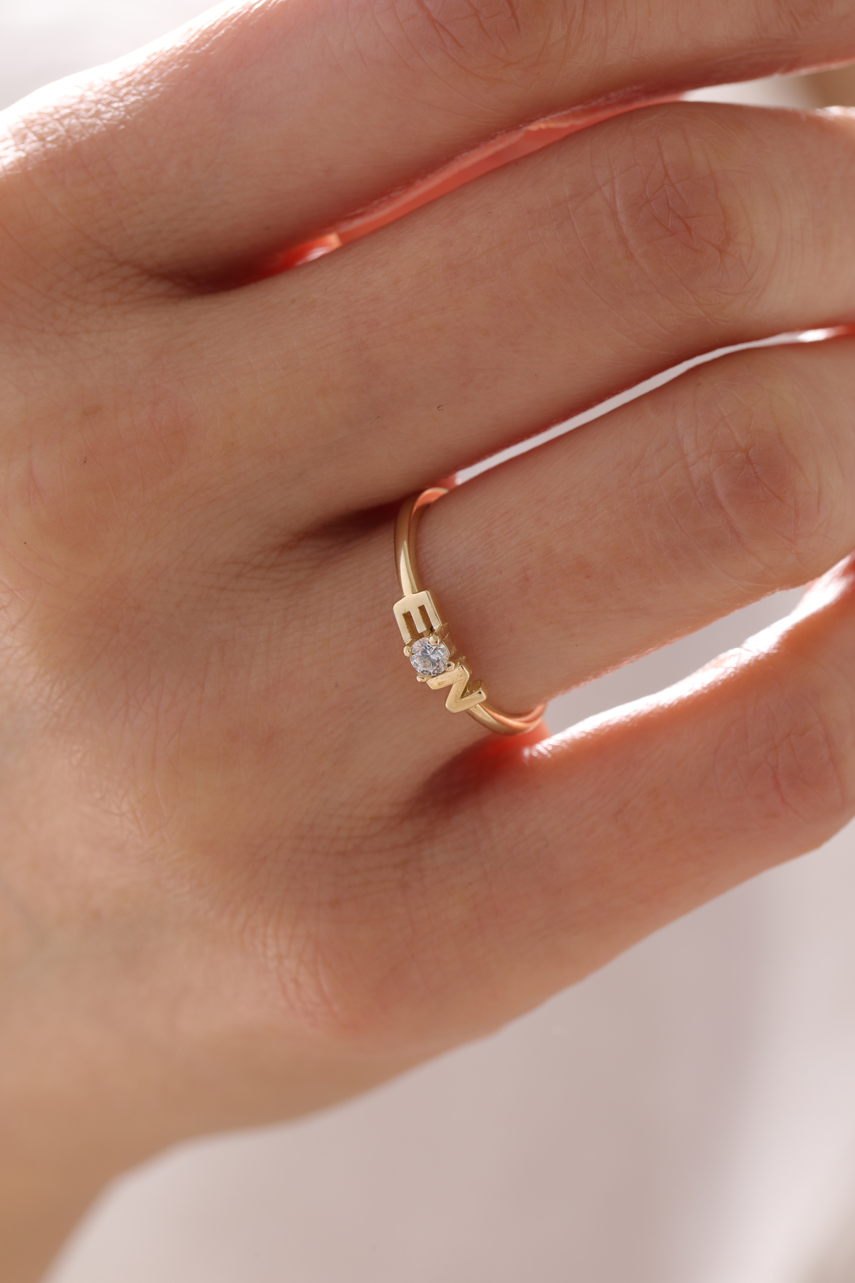 Çift Harfli Tektaş Yüzük - Yavuz Kuyumculuk (3)