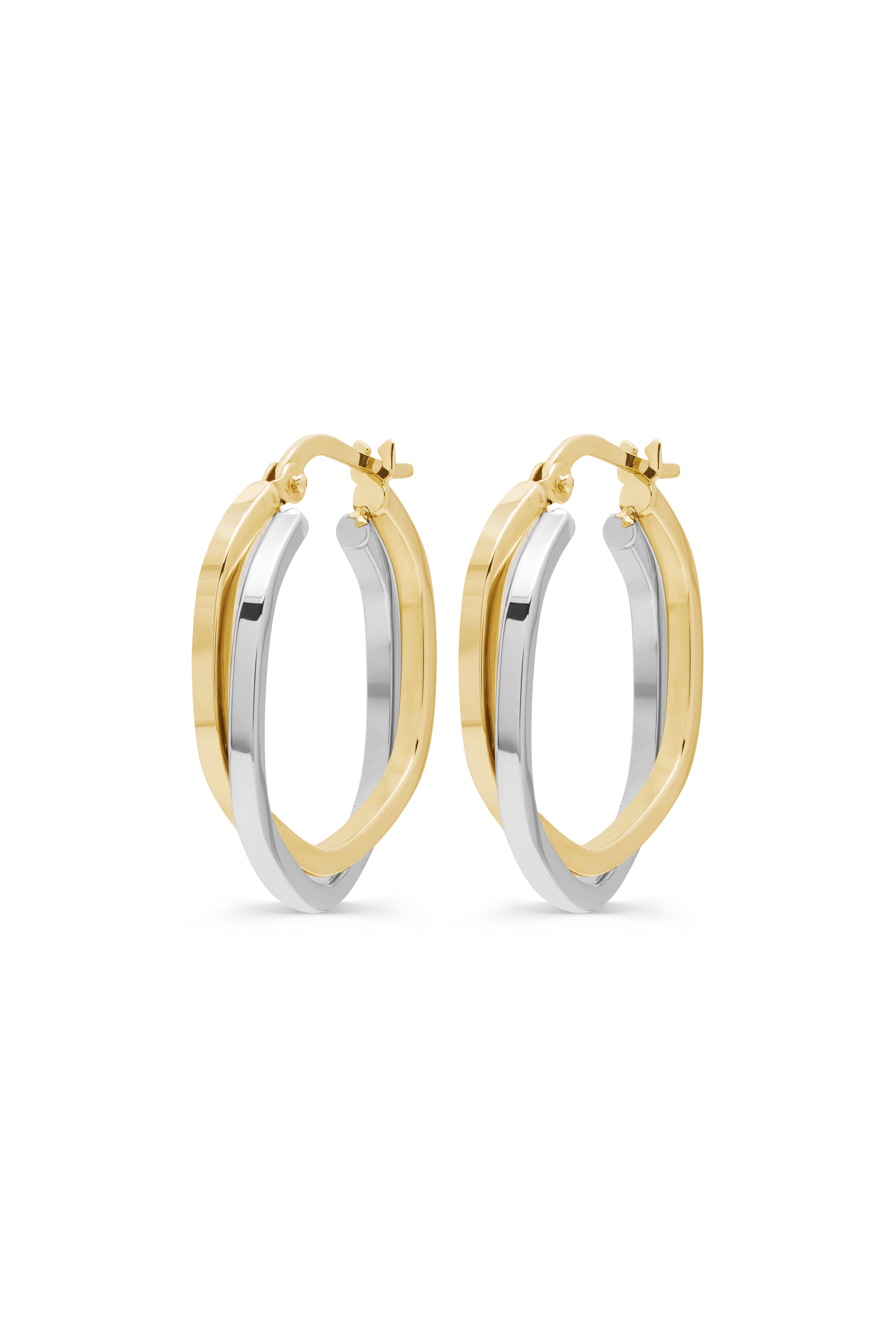 Çift Renk Beşgen Halka Küpe - Yavuz Kuyumculuk (2)