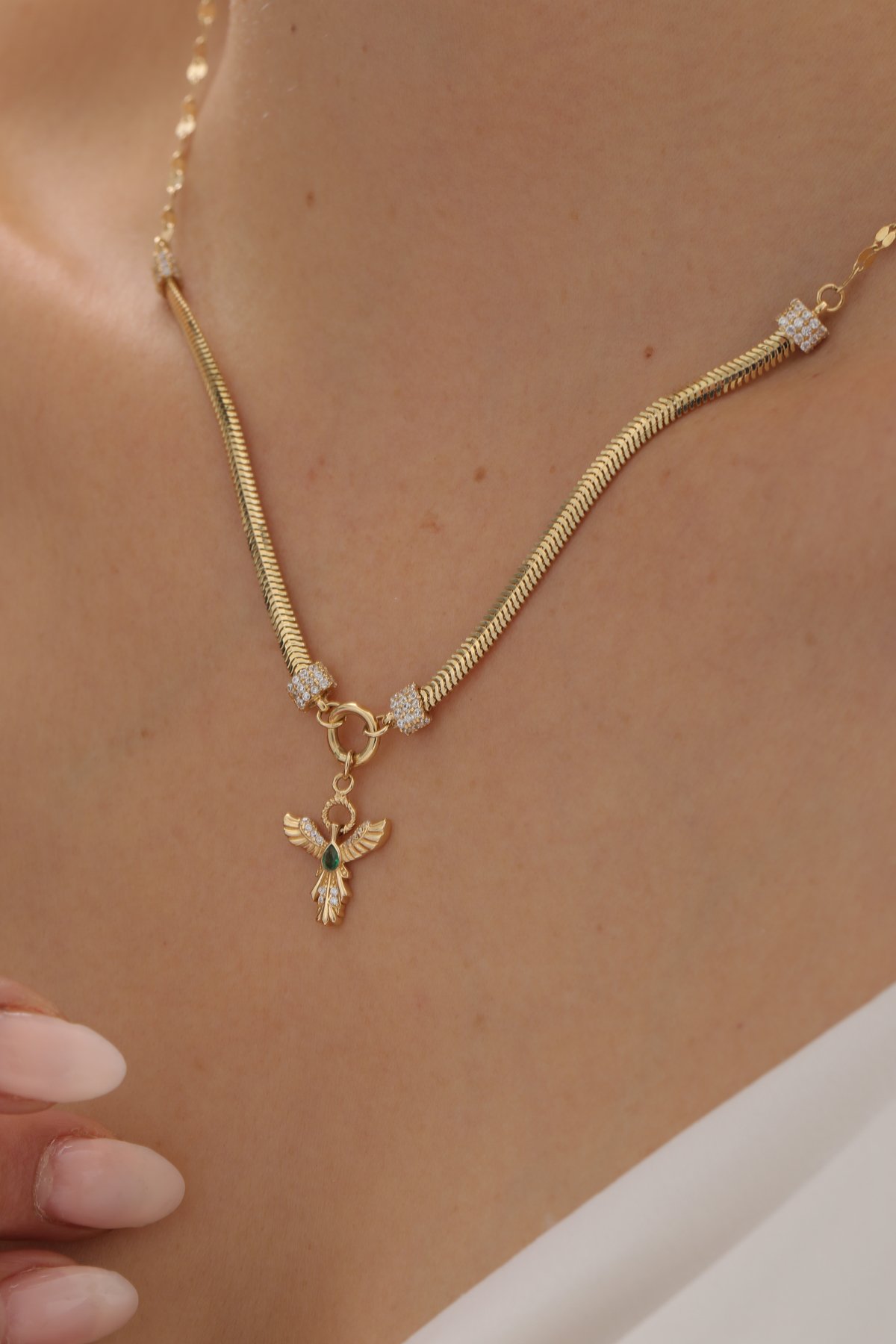 Çift Zincir Anka Kuşu Kolye - Yavuz Kuyumculuk (2)