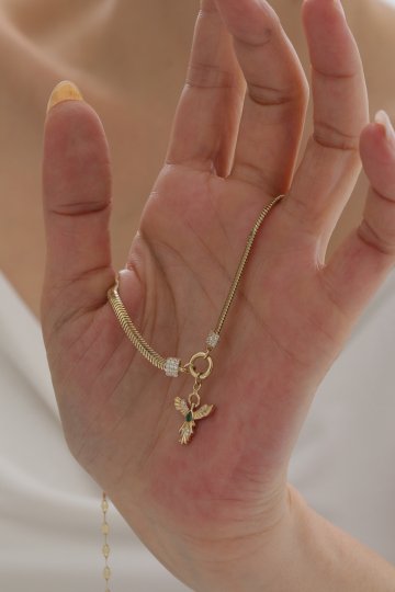 Çift Zincir Anka Kuşu Kolye - 3