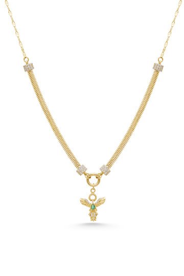 Çift Zincir Anka Kuşu Kolye - 2