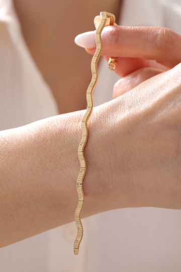 Çizgi Desen Zikzak Bileklik - 3