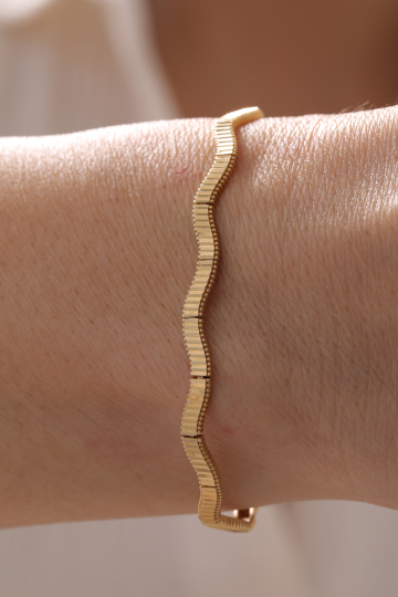 Çizgi Desen Zikzak Bileklik - 2