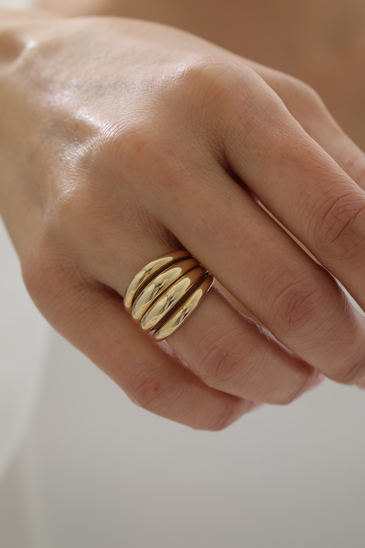 Çizgili Kalın Bombe Yüzük - Yavuz Kuyumculuk (2)