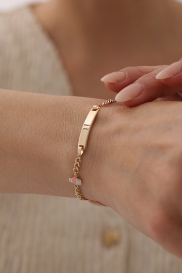 Cupcake Figürlü Plakalı Çocuk Bilekliği - 1