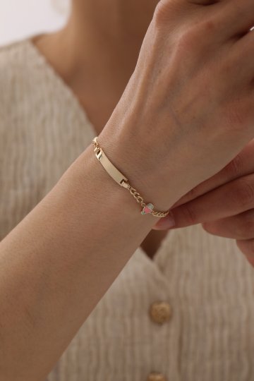 Cupcake Figürlü Plakalı Çocuk Bilekliği - 2