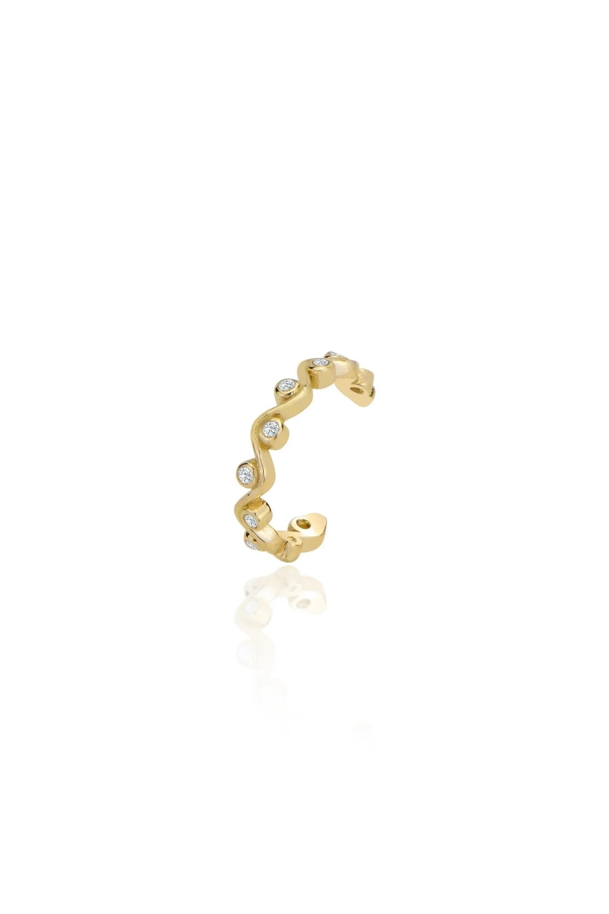Dalga Taşlı Earcuff - Yavuz Kuyumculuk (1)