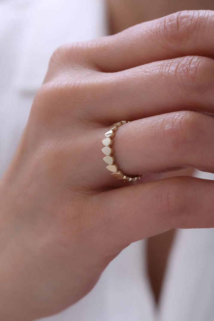 Damla Desenli Zarif Yüzük - Yavuz Kuyumculuk (1)