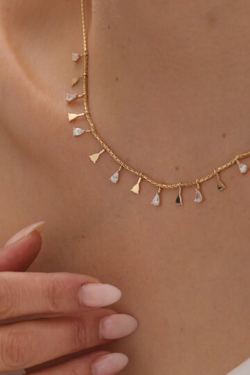 Damla Model Sallantılı Kolye - 2