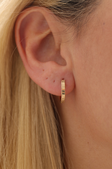 Desenli Halka Küpe - 1