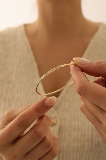 Desenli Taşlı Kelepçe - 3