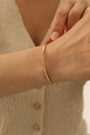 Desenli Taşlı Kelepçe - 1