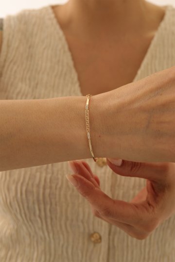 Desenli Taşlı Kelepçe - 2