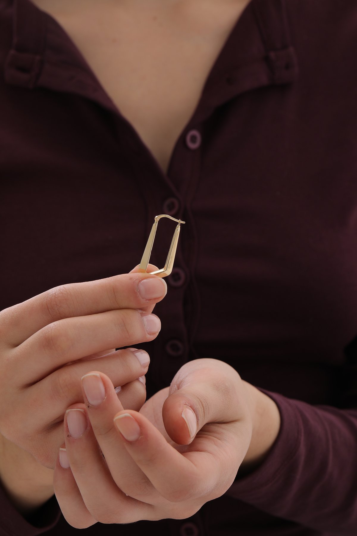 Dikdörtgen Halka Küpe - Yavuz Kuyumculuk (3)