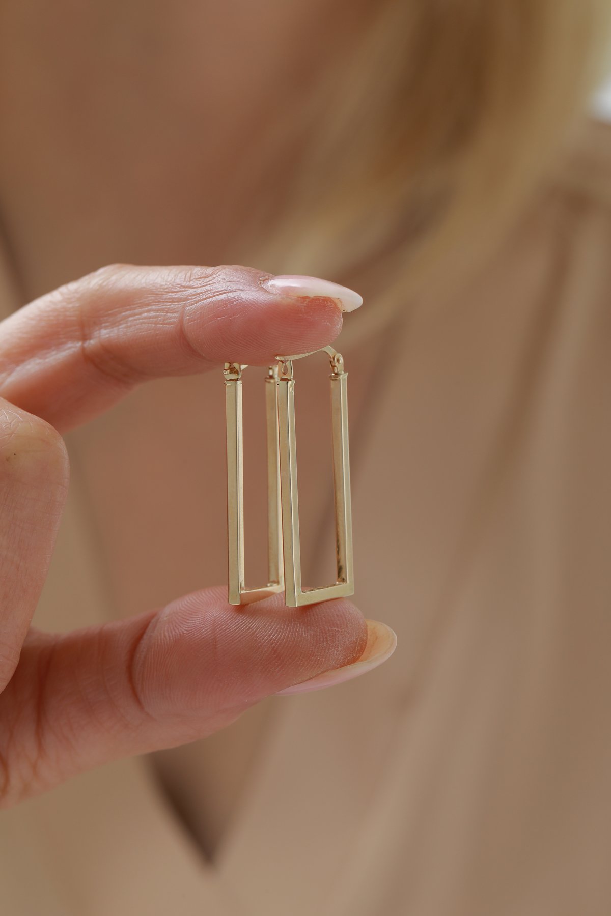 Dikdörtgen Halka Küpe - Yavuz Kuyumculuk (3)