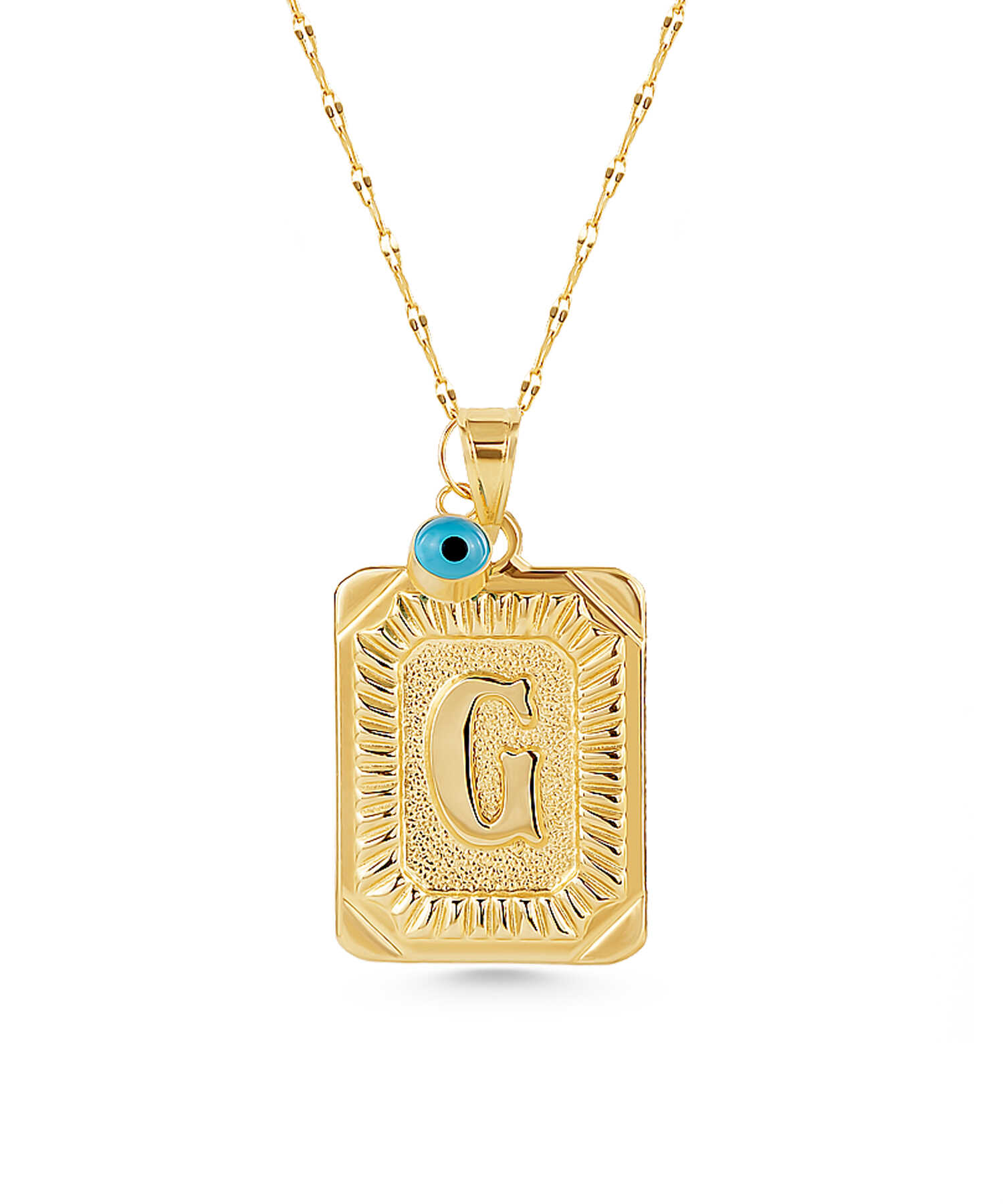 Dikdörtgen Nostaljik Harf Kolye Ucu - Yavuz Kuyumculuk (2)