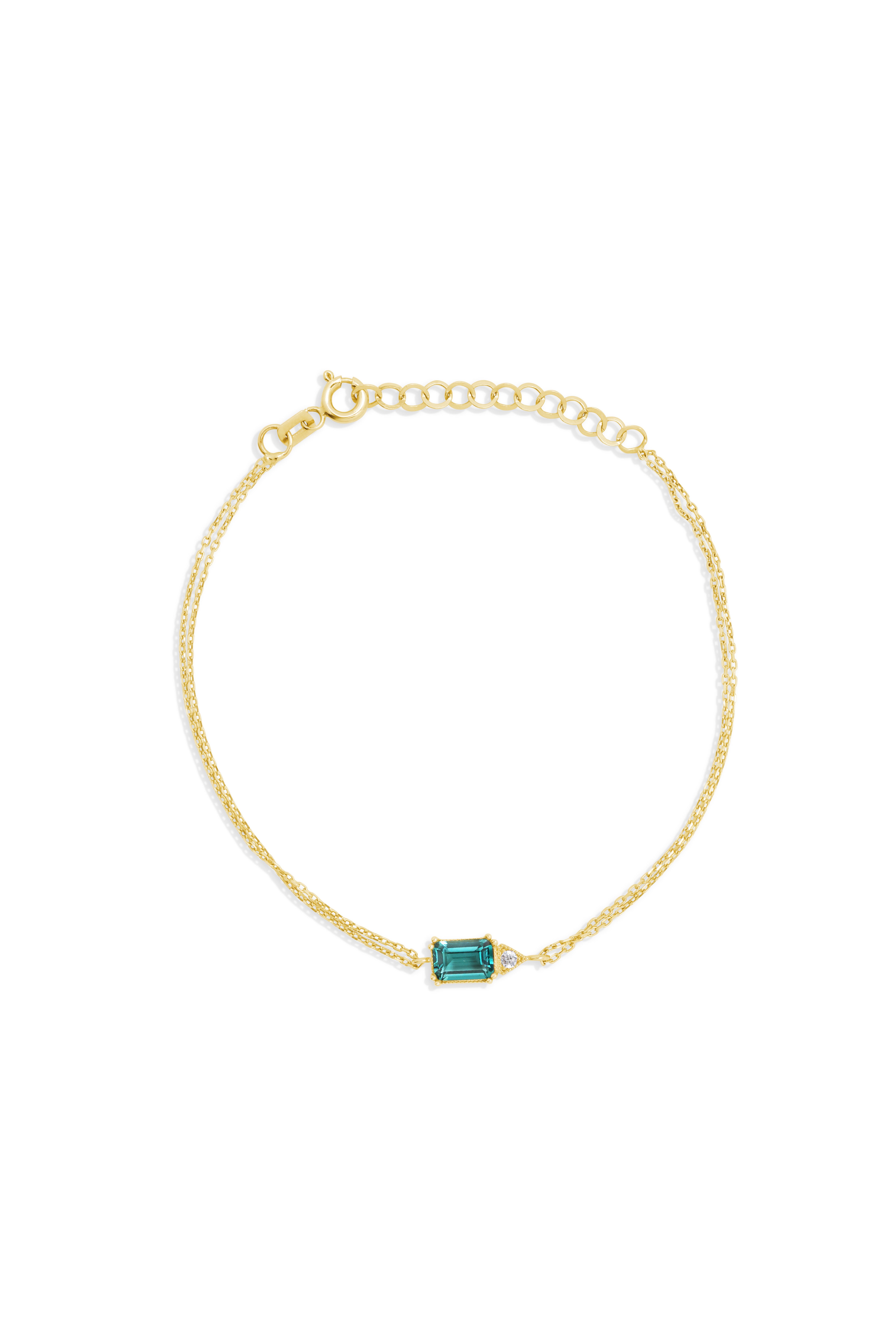 Dikdörtgen Zümrüt Taşlı Bileklik - Yavuz Kuyumculuk (2)