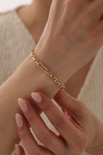 Doc Zincir Asimetrik Modern Bileklik - 2