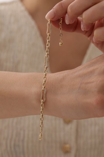 Doc Zincir Asimetrik Modern Bileklik - 3