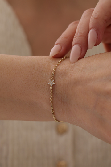 Doc Zincir Taşlı Yıldız Bileklik - 1