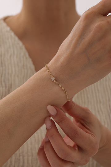 Doc Zincir Taşlı Yıldız Bileklik - 2