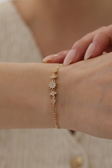 Figaro Zincir Modern Sembol Bileklik - 1