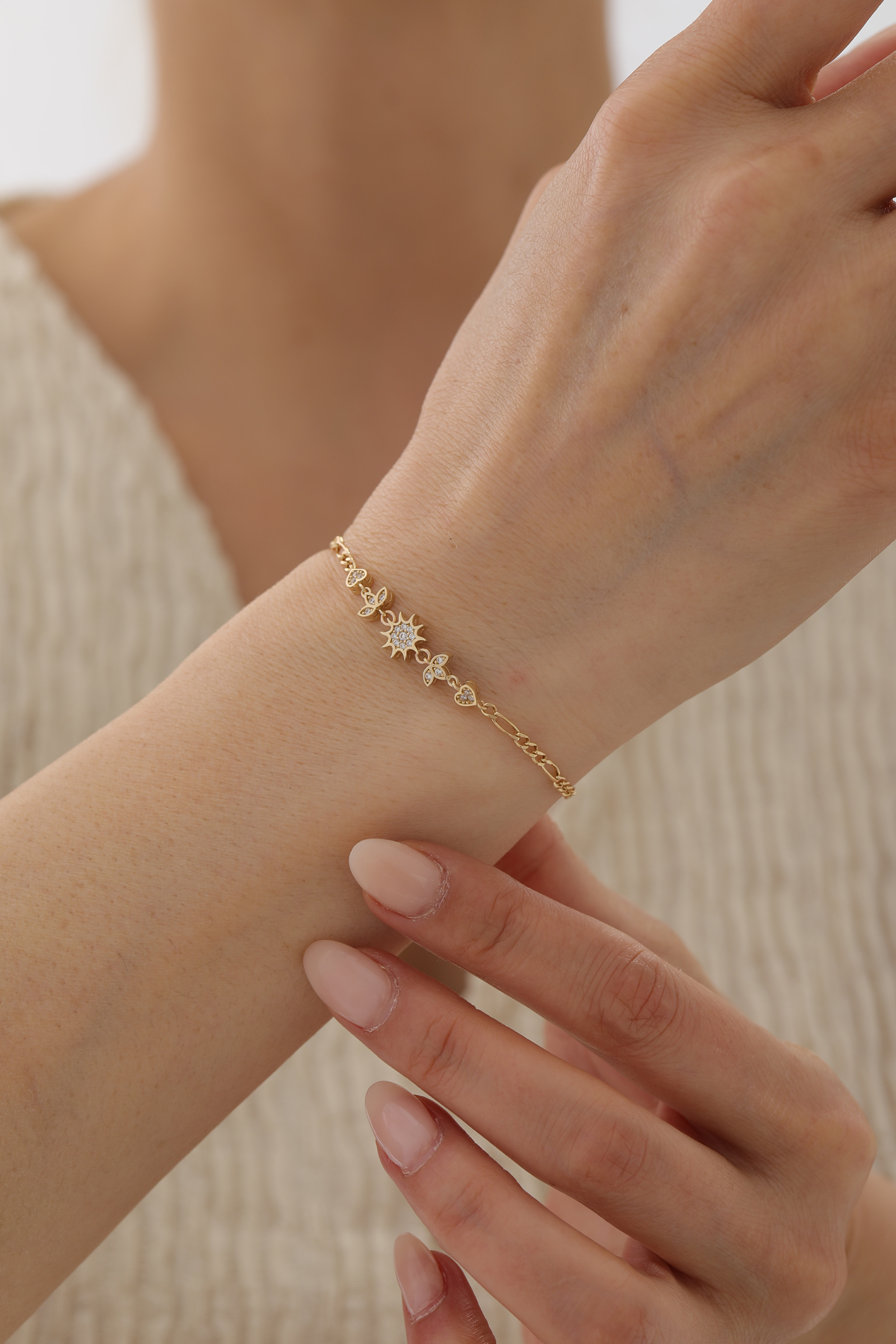 Figaro Zincir Modern Sembol Bileklik - Yavuz Kuyumculuk (2)