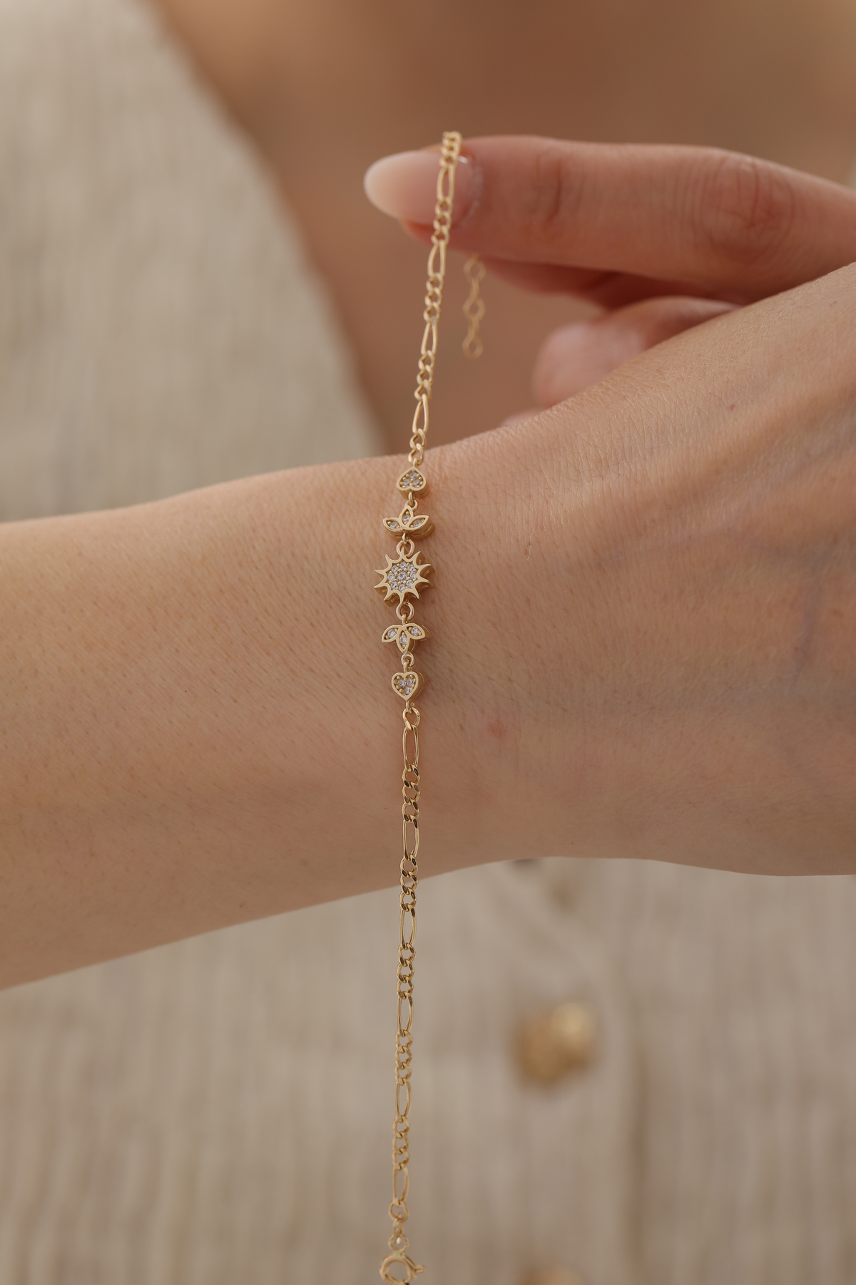 Figaro Zincir Modern Sembol Bileklik - Yavuz Kuyumculuk (3)